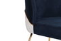 Hanah Home Madrid 908 V2 Sillas Barrocas Doradas Azul Oscuro Terciopelo/Piel Sintética